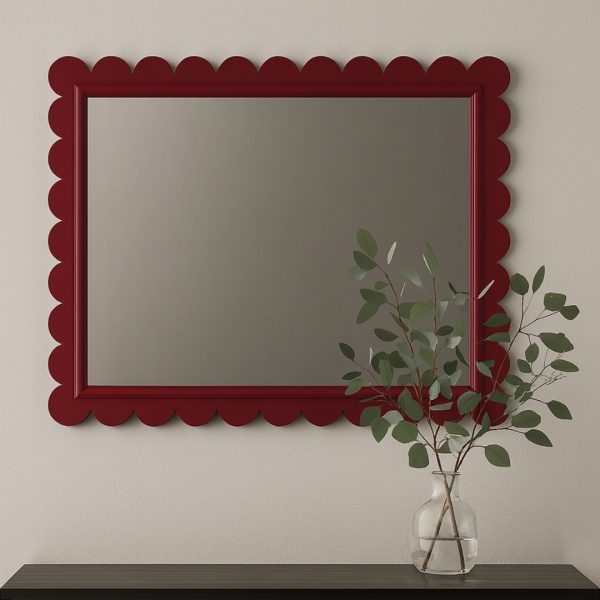 Crimson Scallop Mirror
