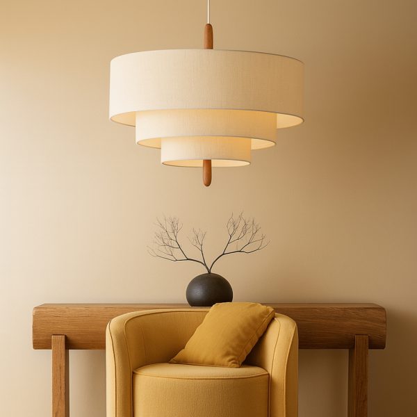 Elegant Layered Fabric Chandelier