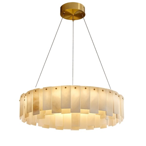 Luxurious Alabaster Panel Chandelier