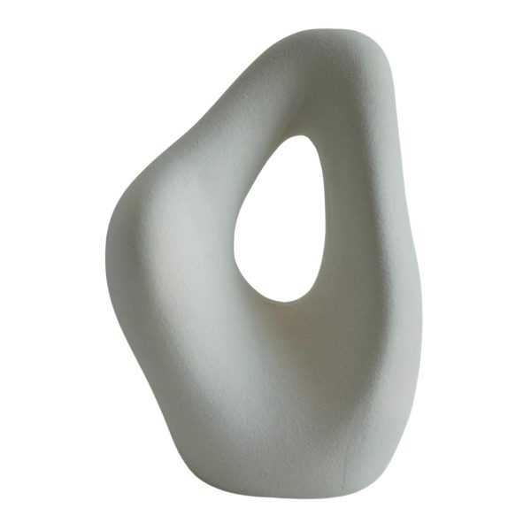 Sculptural White Ceramic Vase