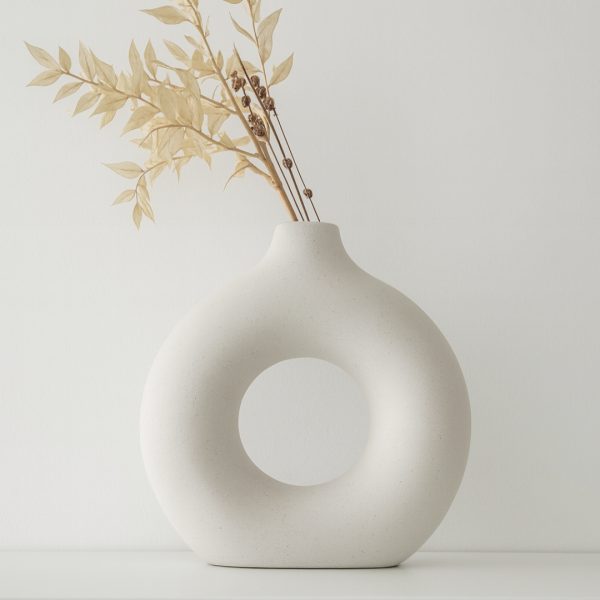 Modern Circle Cutout Vase