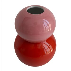 Pink & Red Double Sphere Vase