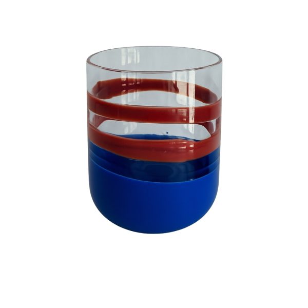 Tumbler blue-red glass