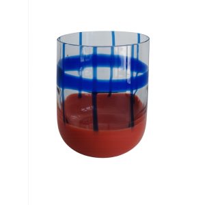 Tumbler blue-red glass