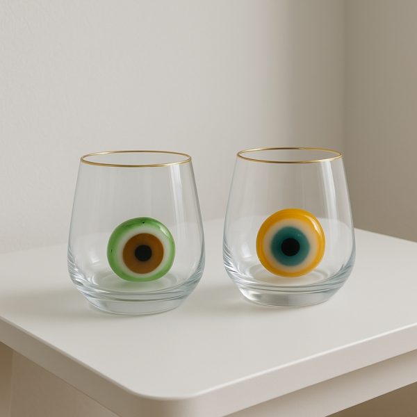 Yellow Evil Eye Glass