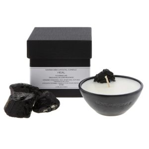 Heal - Black Tourmaline Crystal Infused Scented Mini Candle
