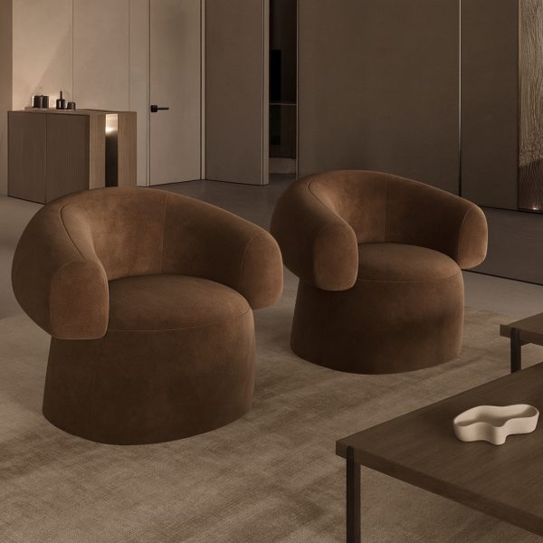Mocha Swivel Lounge Chair