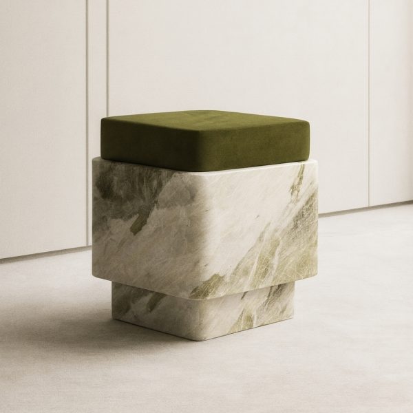 Marble Base Ottoman