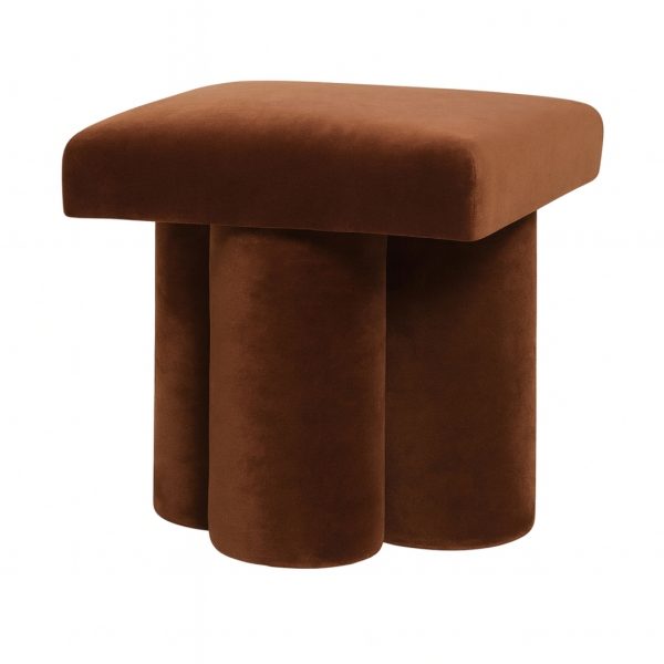 Modern Cylinder-Leg Ottoman