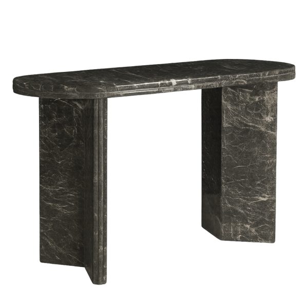 Demetri Black Marble Console Table