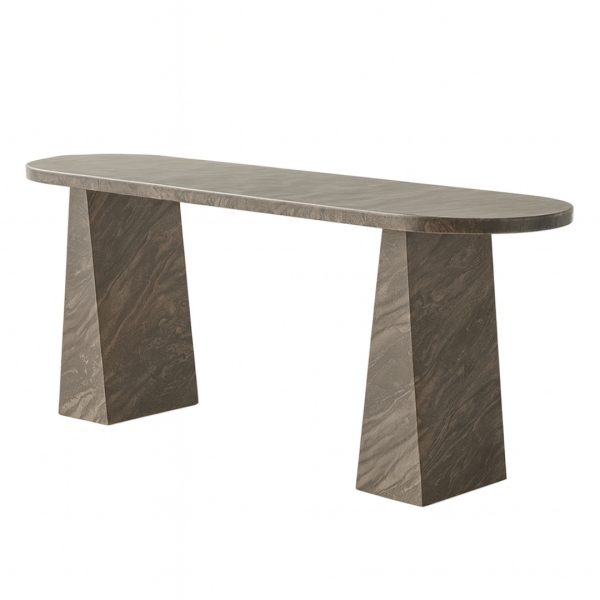 Demetri Oyster Marble Console Table