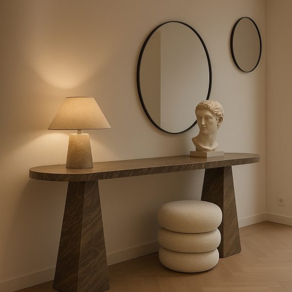 Demetri Oyster Marble Console Table