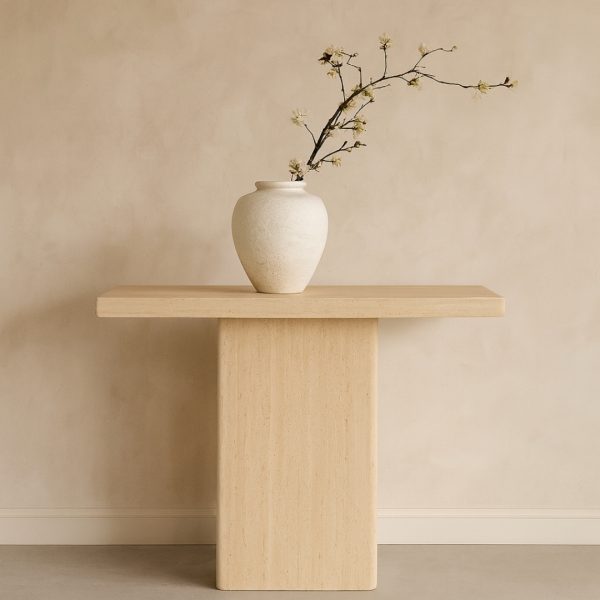 Solara Travertine Console Table