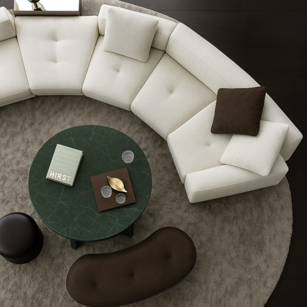Verde Vein Round Marble Coffee Table