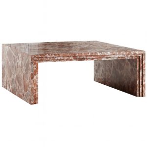 Aurelia Red Marble Coffee Table