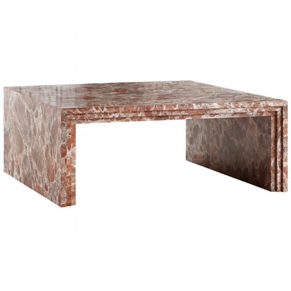 Aurelia Red Marble Coffee Table