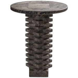 Obsidian Stacked Stone Table