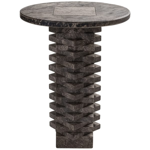 Obsidian Stacked Stone Table