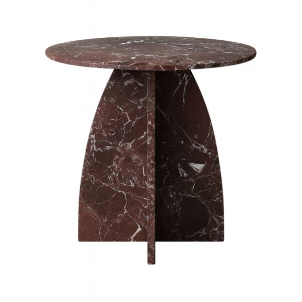 Rosso Marble Side Table