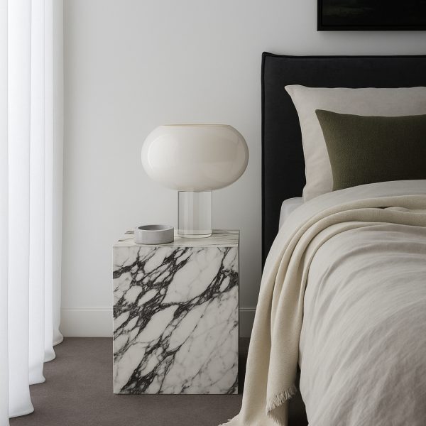 Calacatta Cube Side Table