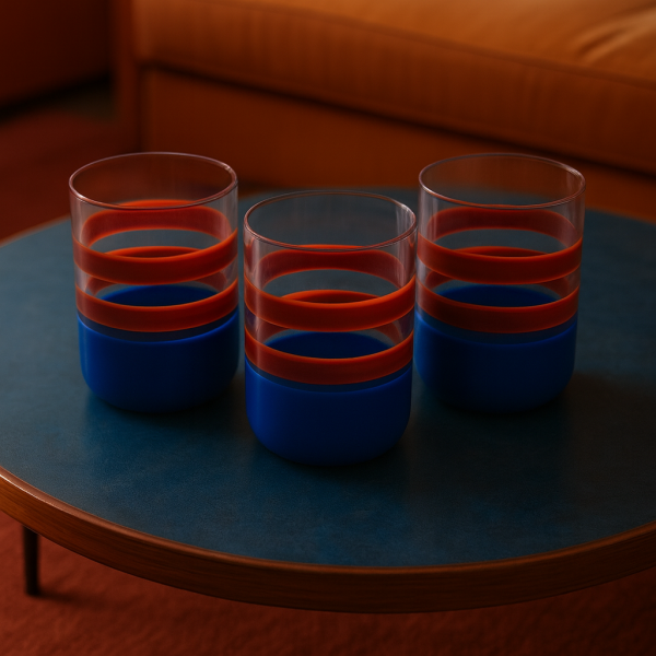 Tumbler blue-red glass